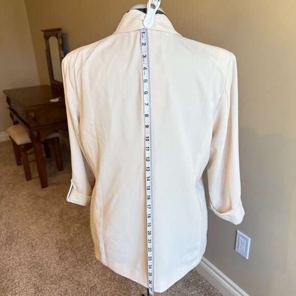Linea Domani cream blazer jacket three quarter sleeve office professional casual - Picture 8 of 12